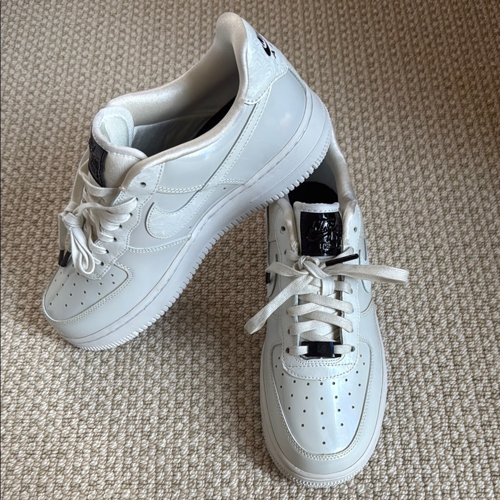 Pearl and Black “Luxe” LA Nike Air Force One’s, Size 8.5 Women